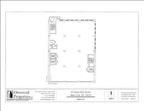 43 W 24th St, New York, NY for rent Typical Floor Plan- Image 1 of 7