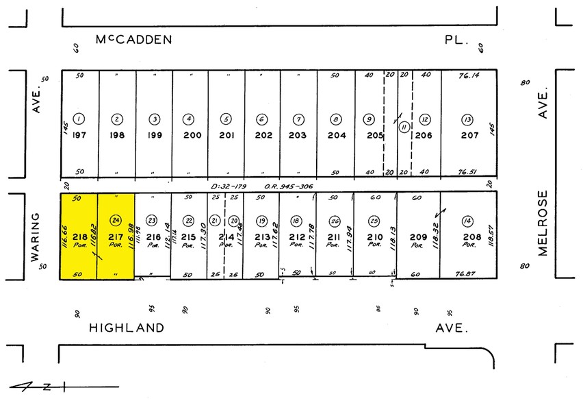 752-758 N Highland Ave, Los Angeles, CA for rent - Plat Map - Image 2 of 18