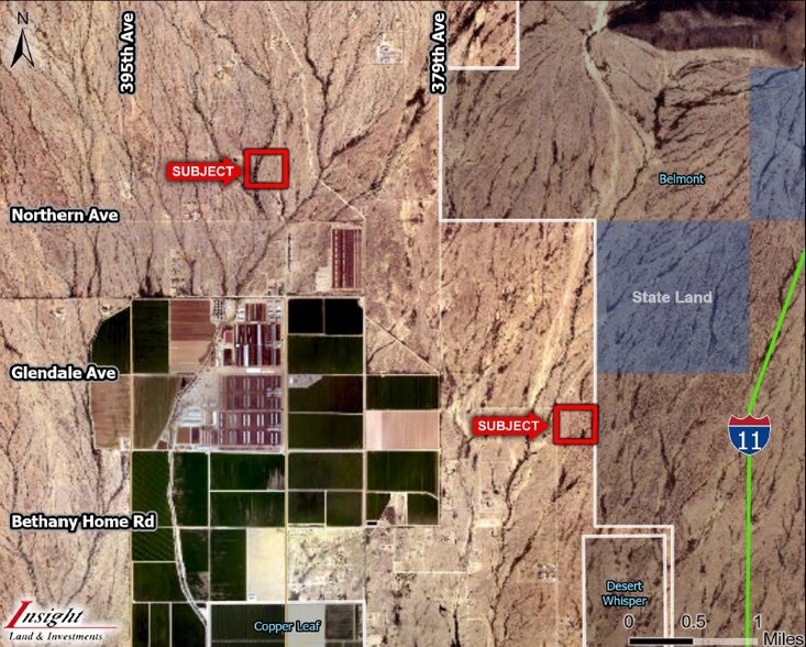 Approx. 387th Ave & Northern and Approx. 373rd Ave, Tonopah, AZ for sale - Aerial - Image 1 of 5