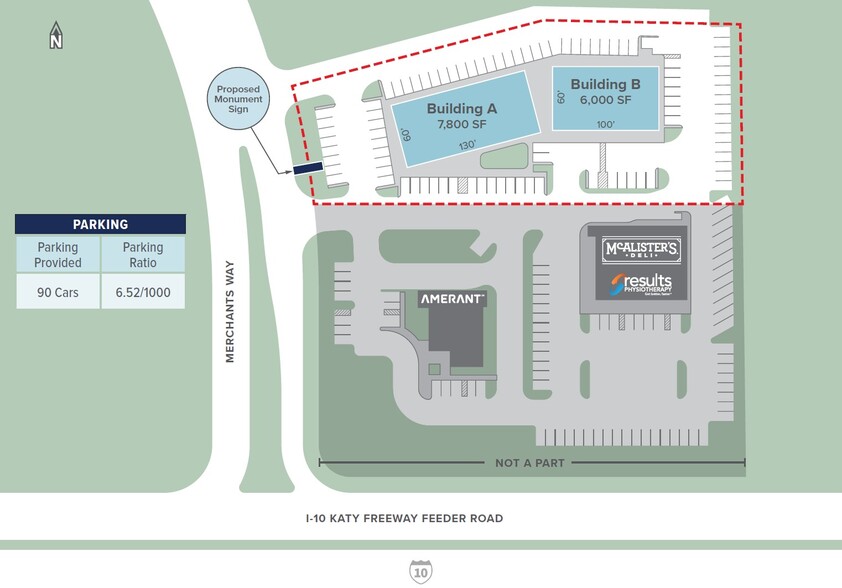 I-10 & Merchant’s Way, Katy, TX for rent - Site Plan - Image 2 of 2