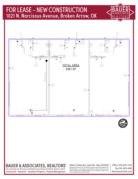 1021 N Narcissus Ave, Broken Arrow, OK for rent - Floor Plan - Image 2 of 4