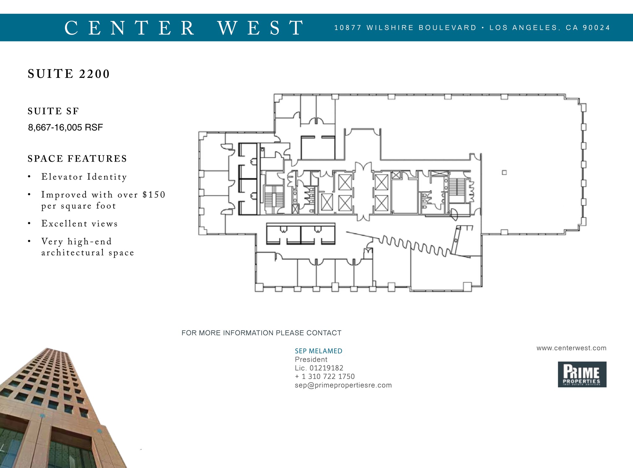 10877 Wilshire Blvd, Los Angeles, CA for rent Site Plan- Image 1 of 1