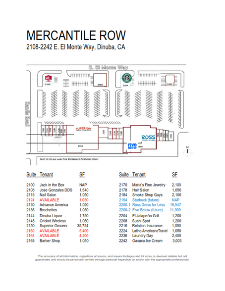 2108-2236 El Monte Way, Dinuba, CA for rent - Site Plan - Image 2 of 8