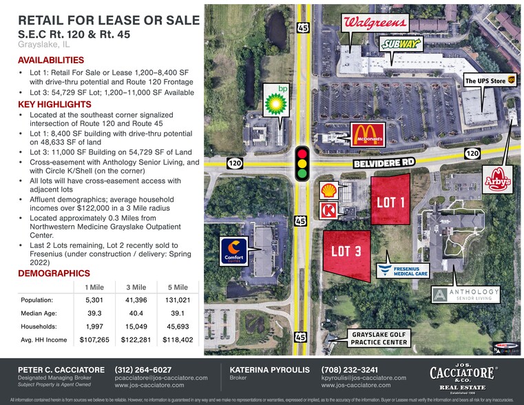 SEC Route 120 & US Highway 45, Grayslake, IL for rent - Site Plan - Image 1 of 1