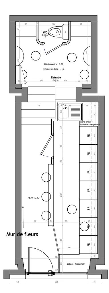 Retail in Paris to rent Floor Plan- Image 1 of 3