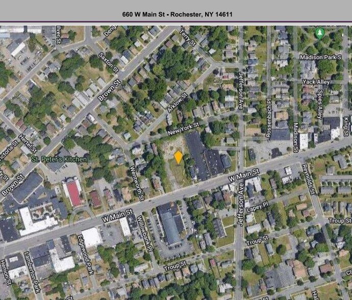 660 Main st, Rochester, NY for sale - Aerial - Image 1 of 1