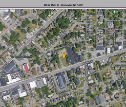 660 Main st, Rochester, NY for sale Aerial- Image 1 of 2