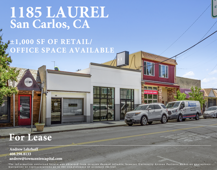 1185 Laurel St, San Carlos, CA for rent - Building Photo - Image 1 of 18