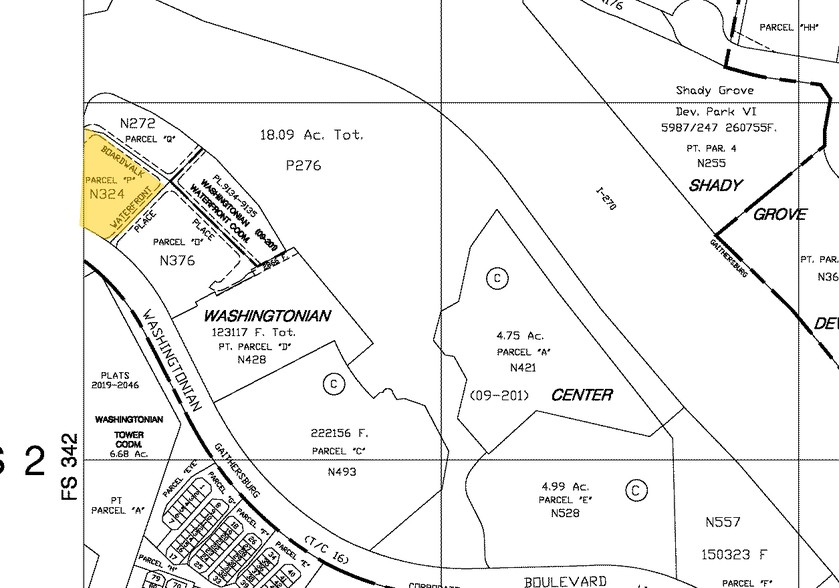 9841 Washingtonian Blvd, Gaithersburg, MD for rent - Plat Map - Image 2 of 18