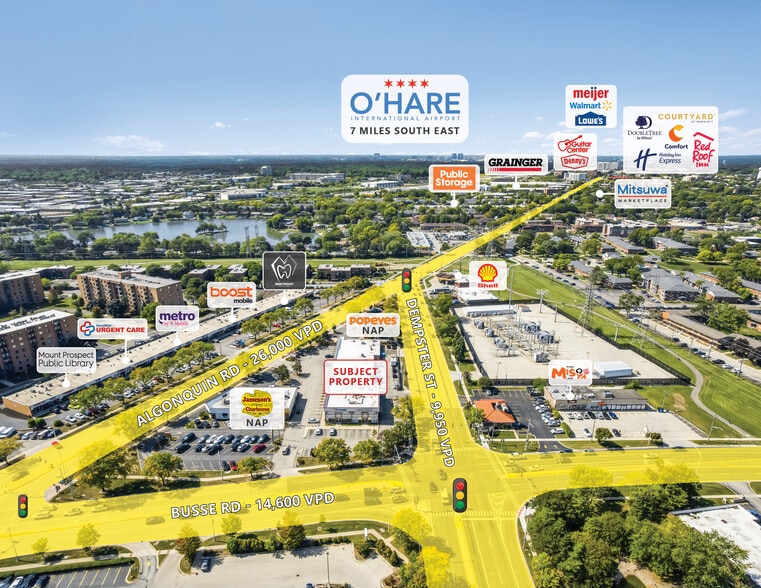 1758-1776 W Algonquin Rd, Mount Prospect, IL for sale - Aerial - Image 2 of 9