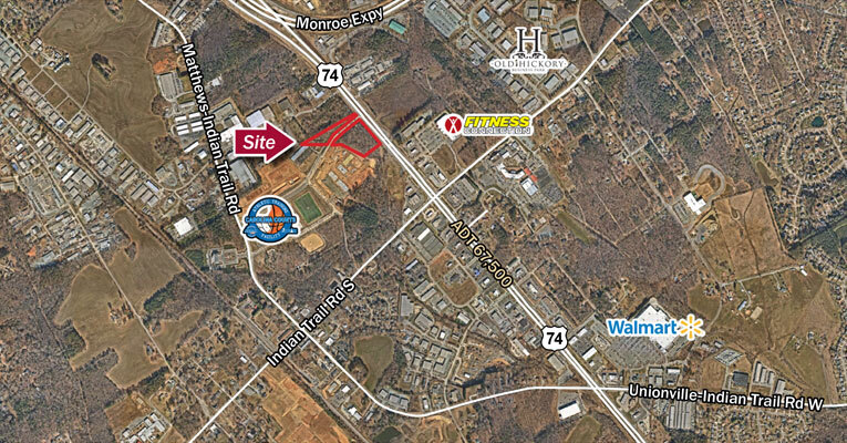 Indian Trail - Fairview Rd, Indian Trail, NC for sale Aerial- Image 1 of 2