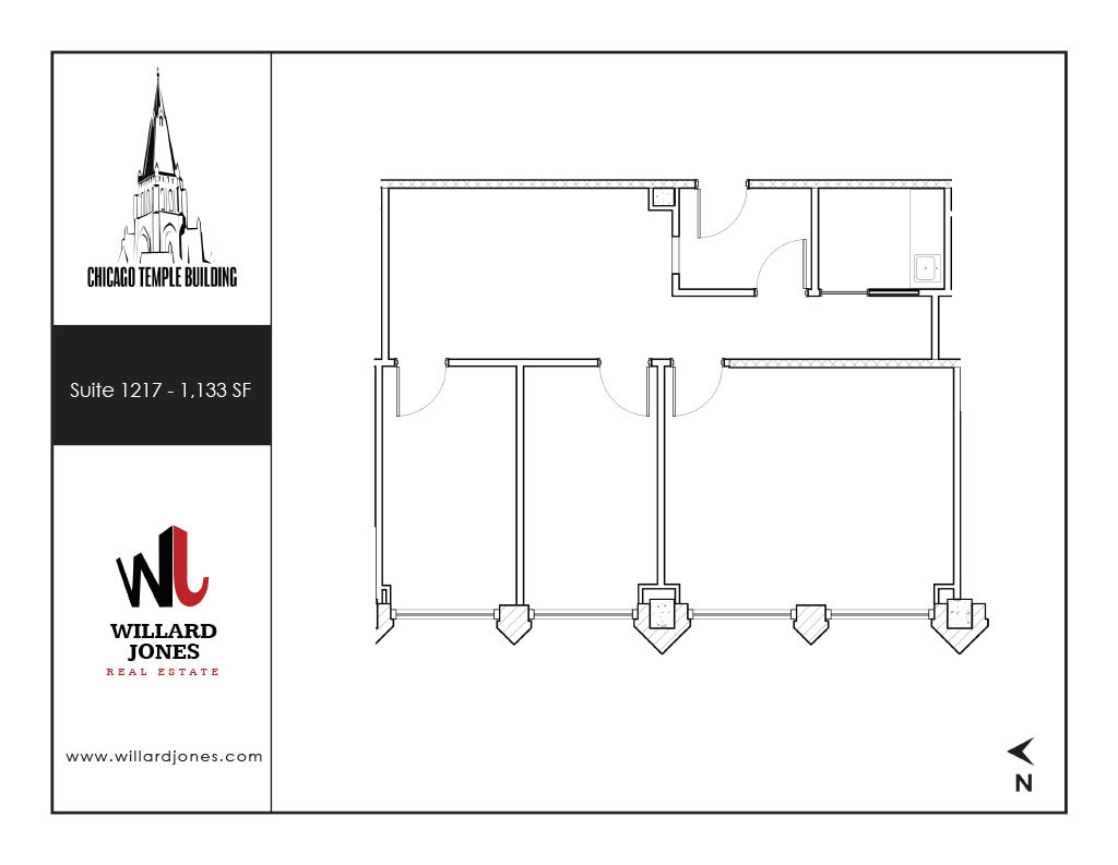 77 W Washington St, Chicago, IL to rent Floor Plan- Image 1 of 1
