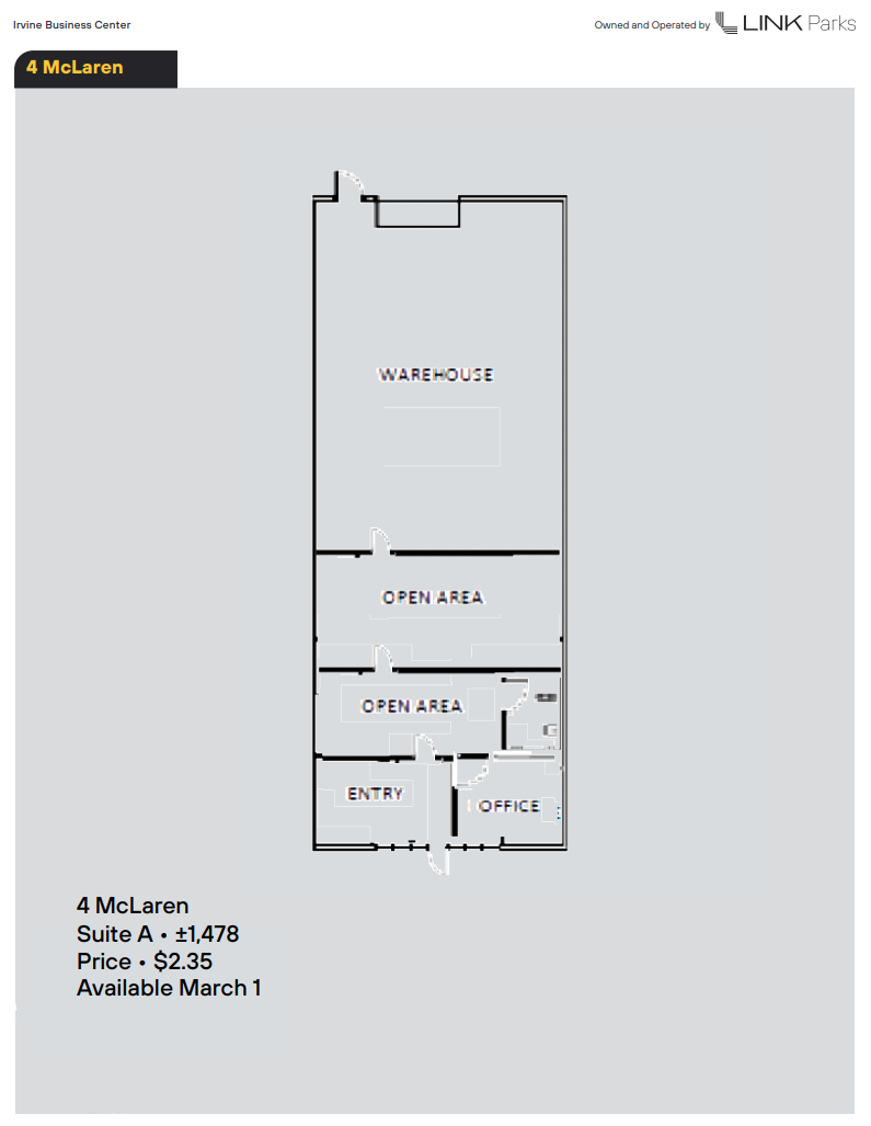 15791 Rockfield Blvd, Irvine, CA for rent Floor Plan- Image 1 of 1