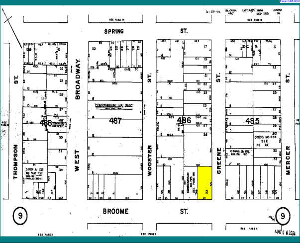 470 Broome St, New York, NY to rent - Plat Map - Image 2 of 3