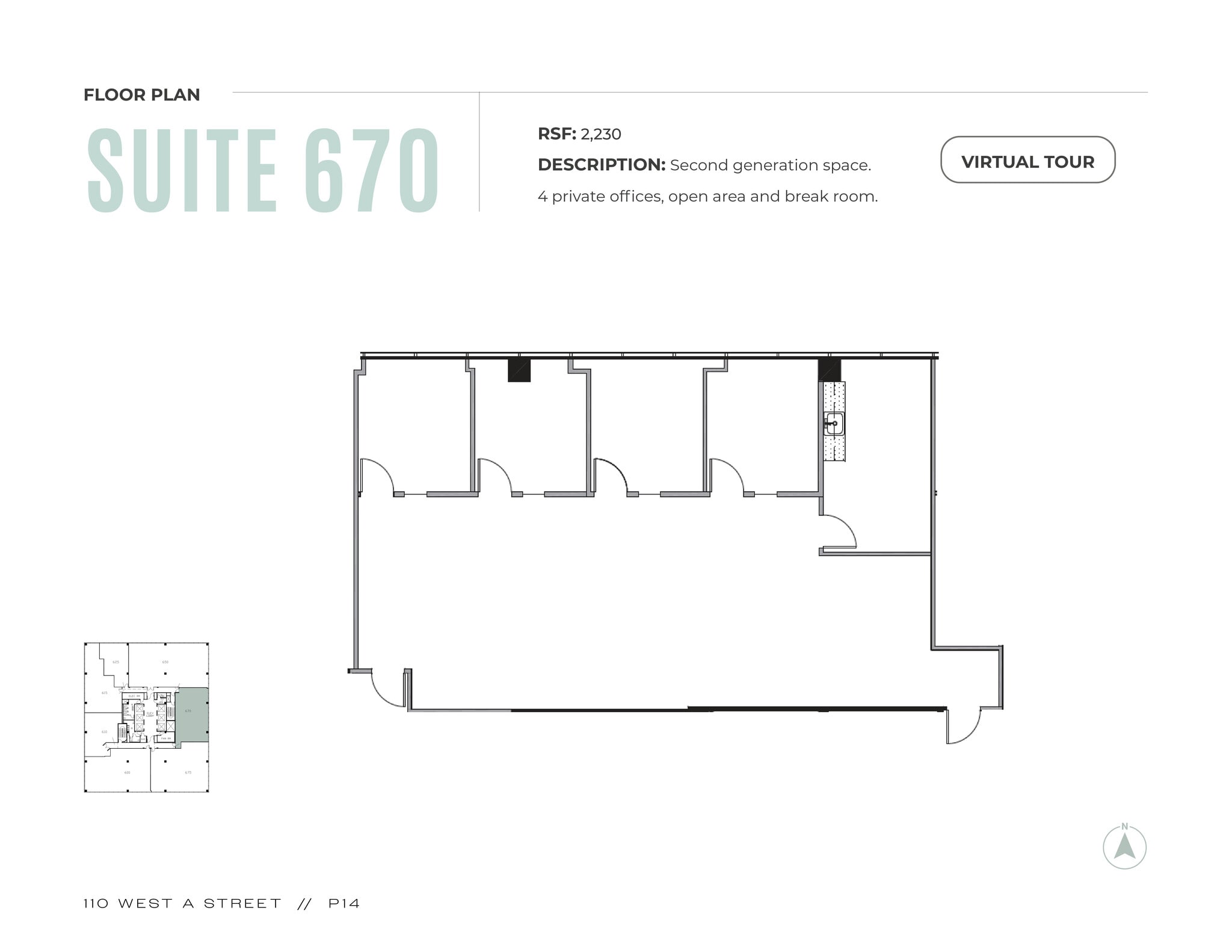 110 W A St, San Diego, CA to rent Floor Plan- Image 1 of 1