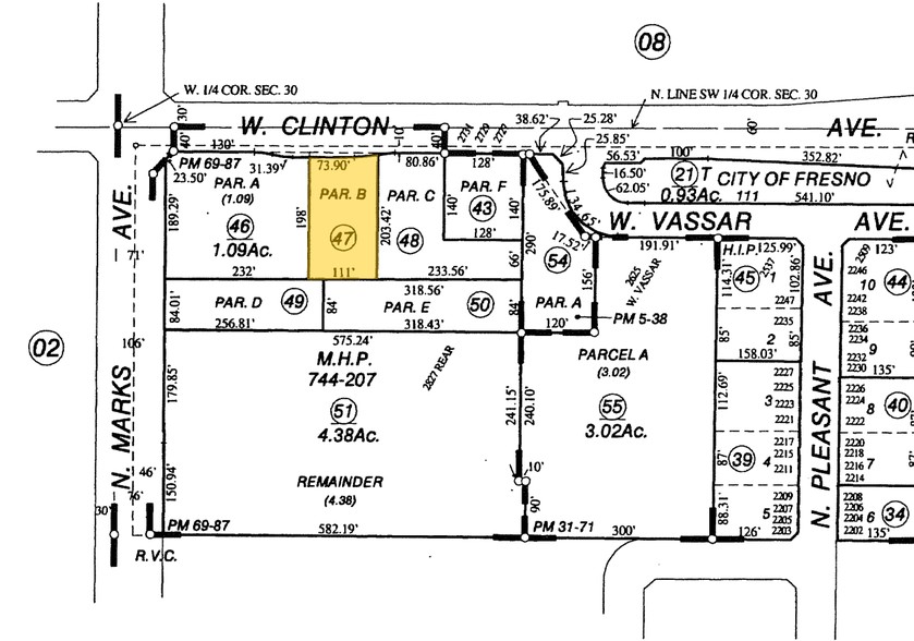 2827 W Clinton Ave, Fresno, CA for rent - Plat Map - Image 1 of 1