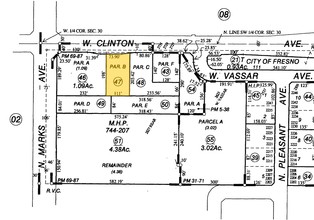 2827 W Clinton Ave, Fresno, CA for rent Plat Map- Image 1 of 2