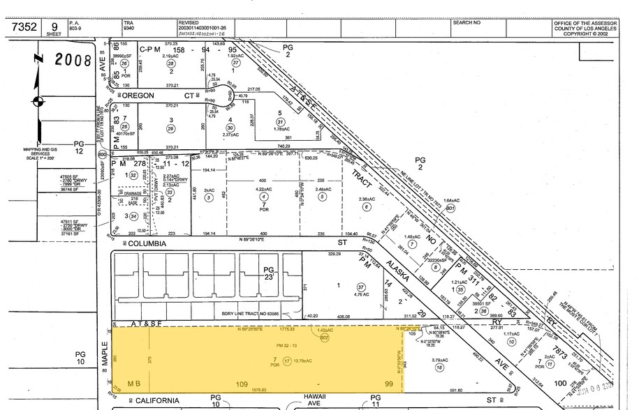 2925-2931 California St, Torrance, CA for rent - Plat Map - Image 2 of 7