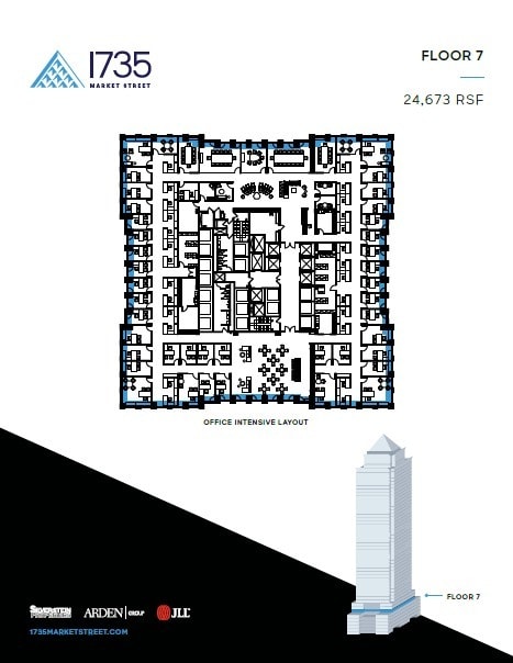 1735 Market St, Philadelphia, PA to rent Floor Plan- Image 1 of 2