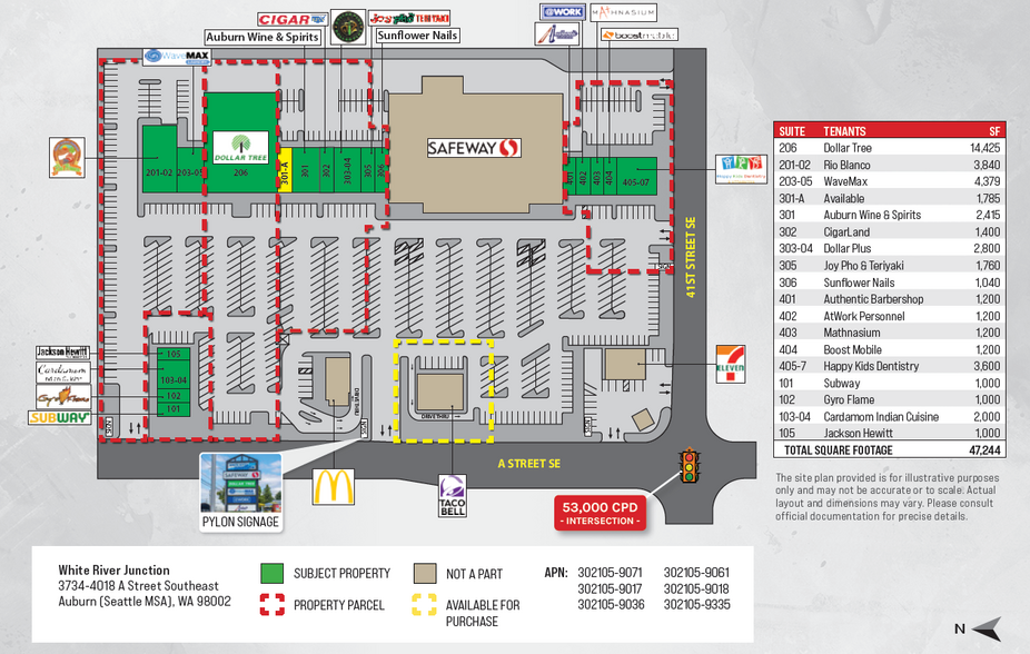 White River Junction | Auburn, WA portfolio of 4 properties for sale on LoopNet.co.uk - Site Plan - Image 2 of 6