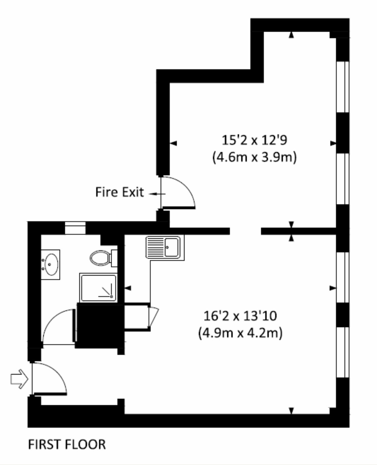 3-5 Little Somerset, London to rent Floor Plan- Image 1 of 3