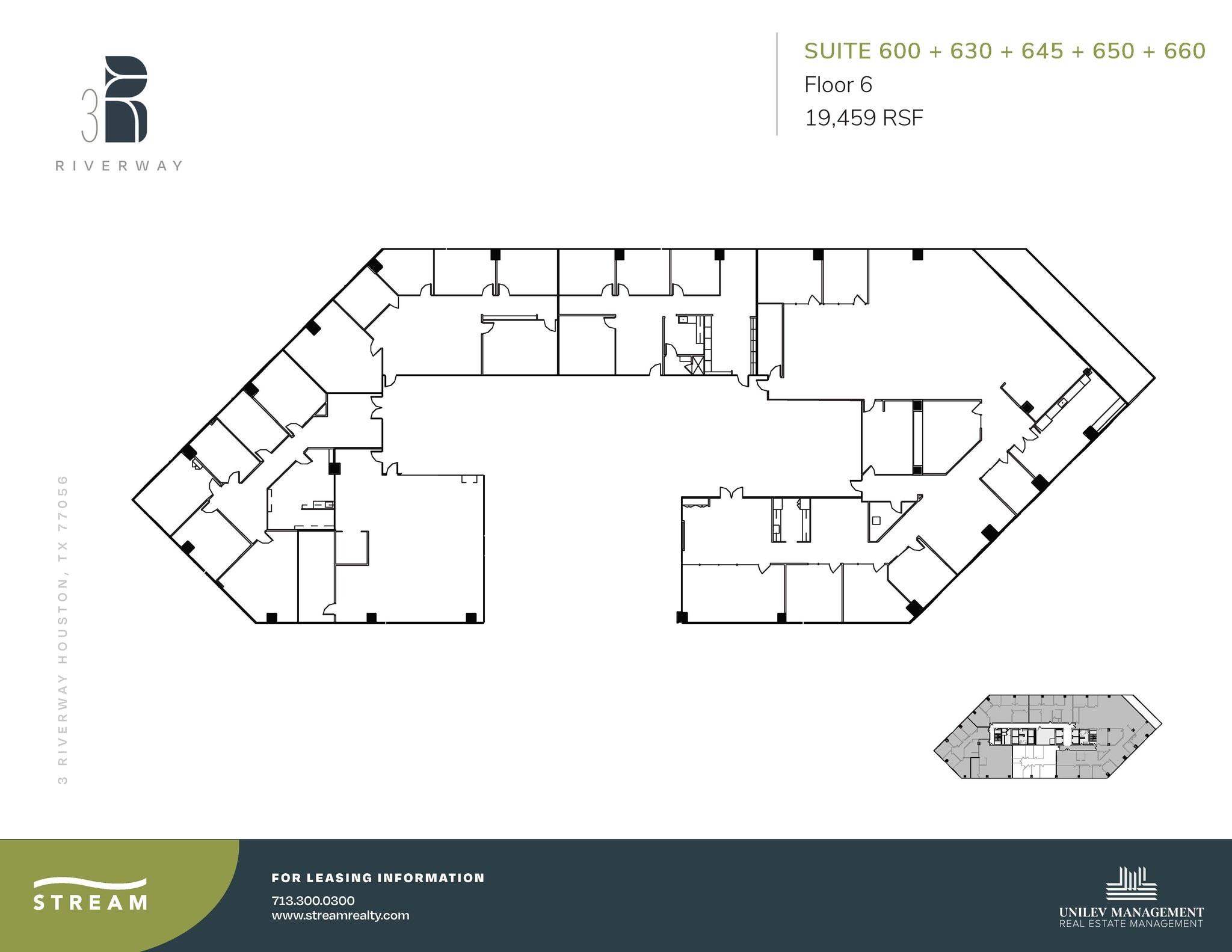 3 Riverway, Houston, TX to rent Floor Plan- Image 1 of 2