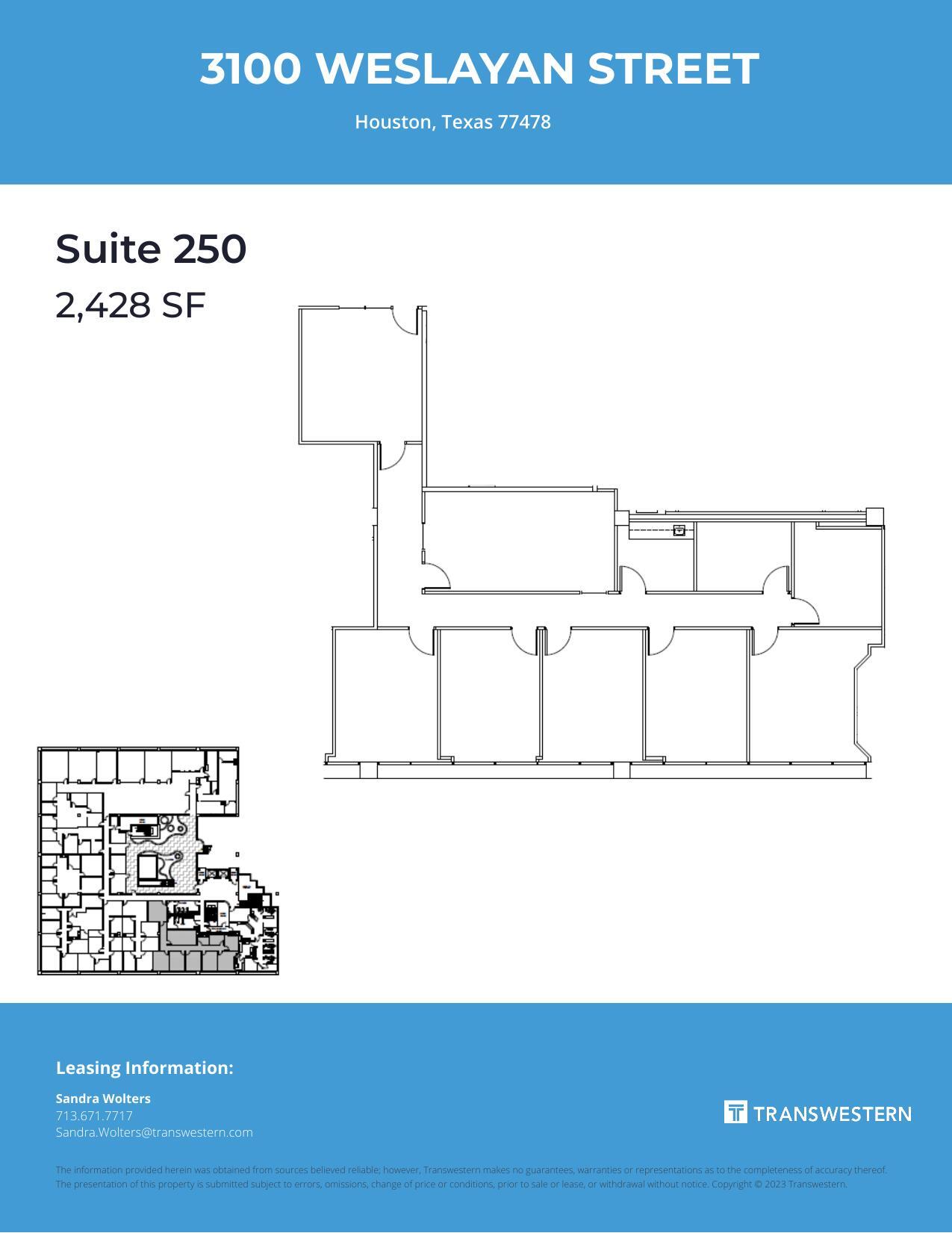 3100 Weslayan St, Houston, TX to rent Floor Plan- Image 1 of 1