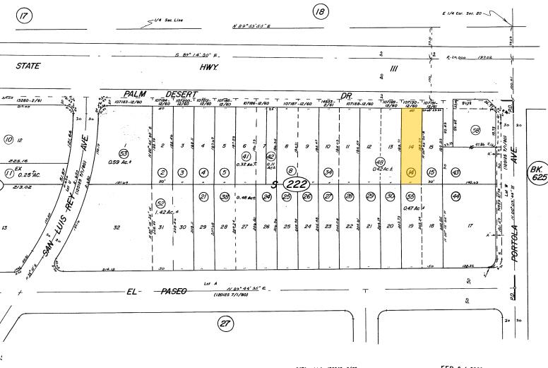 73965 Highway 111, Palm Desert, CA for sale - Plat Map - Image 2 of 20