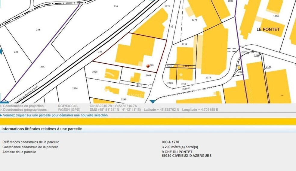 9 Chemin Du Pontet, Civrieux-d'Azergues for sale - Map - Image 2 of 25