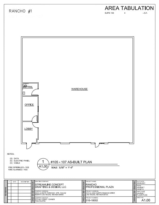 3013 N Rancho Dr, Las Vegas, NV to rent Floor Plan- Image 1 of 1