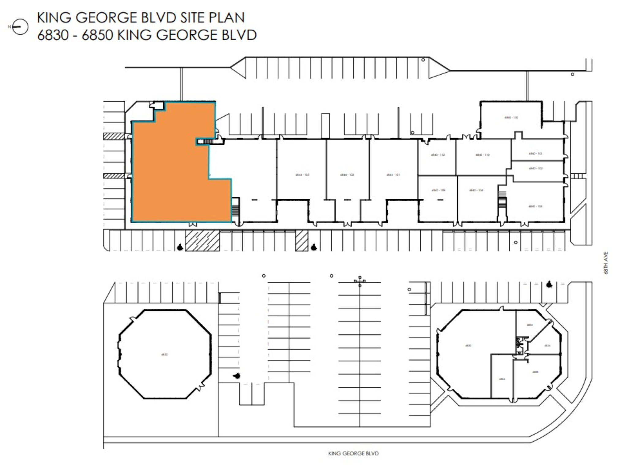 6830-6844 King George Hwy, Surrey, BC for rent Site Plan- Image 1 of 1