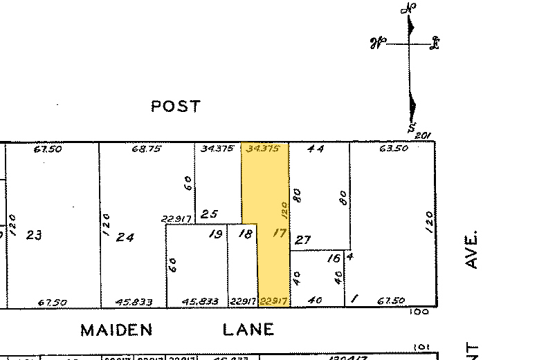 231-235 Post St, San Francisco, CA for rent - Plat Map - Image 2 of 3