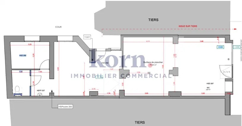 Retail in Paris for sale - Floor Plan - Image 2 of 2