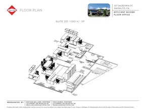 219-223 Caledonia St, Sausalito, CA for rent Floor Plan- Image 2 of 2