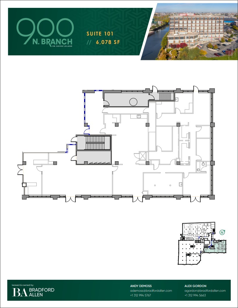 900 N Branch St, Chicago, IL for rent Floor Plan- Image 1 of 4