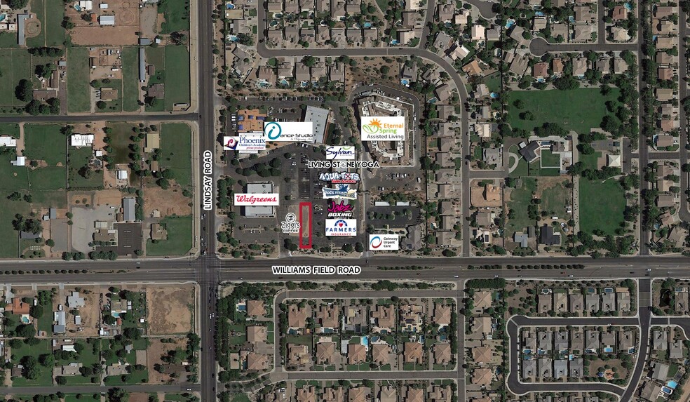 NE Lindsay Rd & Williams Field Rd, Gilbert, AZ for rent - Aerial - Image 1 of 3