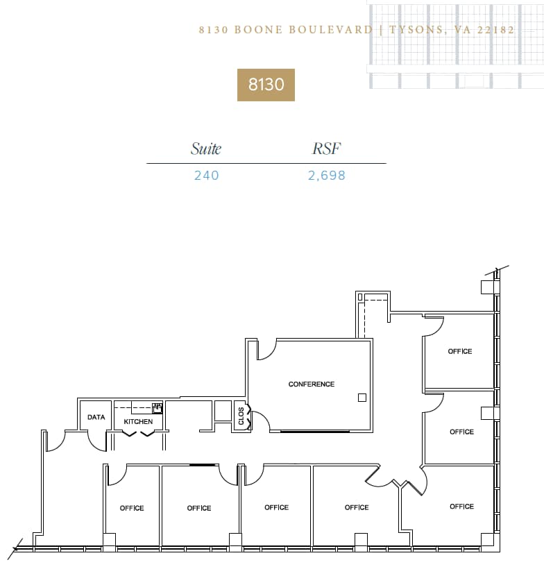 8100 Boone Blvd, Vienna, VA to rent Floor Plan- Image 1 of 1