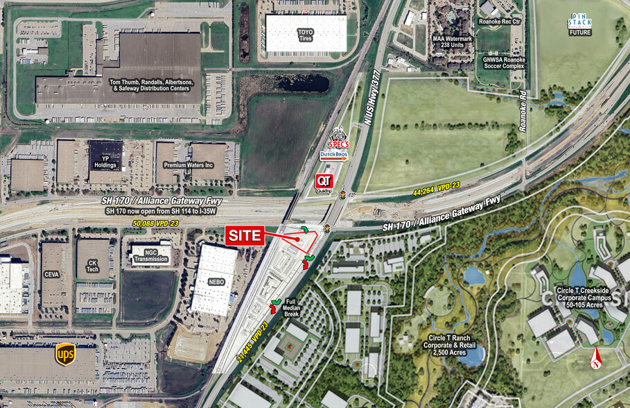 SWC SH 170 & US 377, Westlake, TX for rent - Aerial - Image 1 of 2