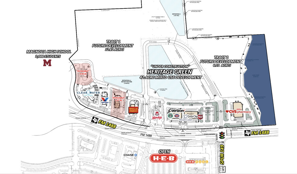 1 Heritage Cir, Magnolia, TX for rent - Site Plan - Image 2 of 6