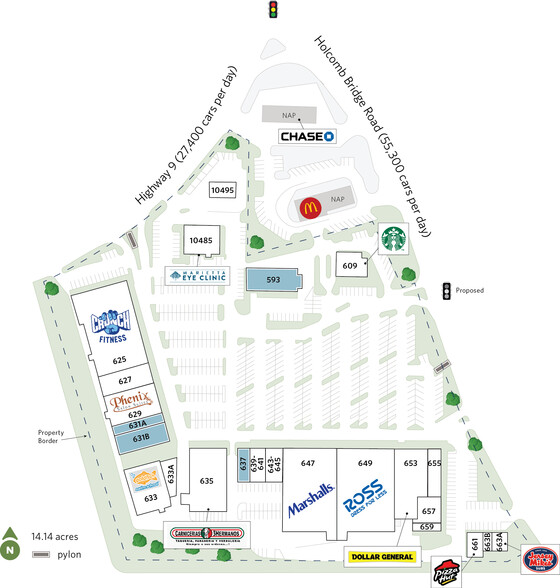 593-659 Holcomb Bridge Rd, Roswell, GA for rent - Site Plan - Image 1 of 16