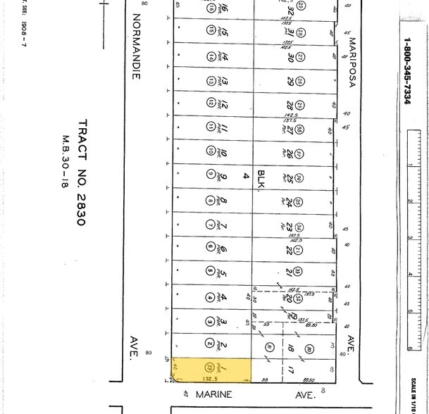 15032 S Normandie Ave, Gardena, CA for rent - Plat Map - Image 2 of 5