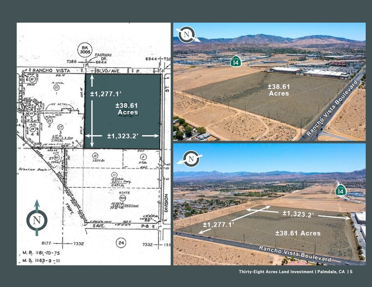 SWC Rancho Vista Boulevard & Division Street, Palmdale, CA for sale - Plat Map - Image 2 of 3