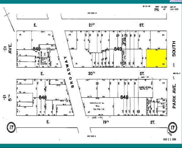 254 Park Ave S, New York, NY for rent - Plat Map - Image 1 of 1