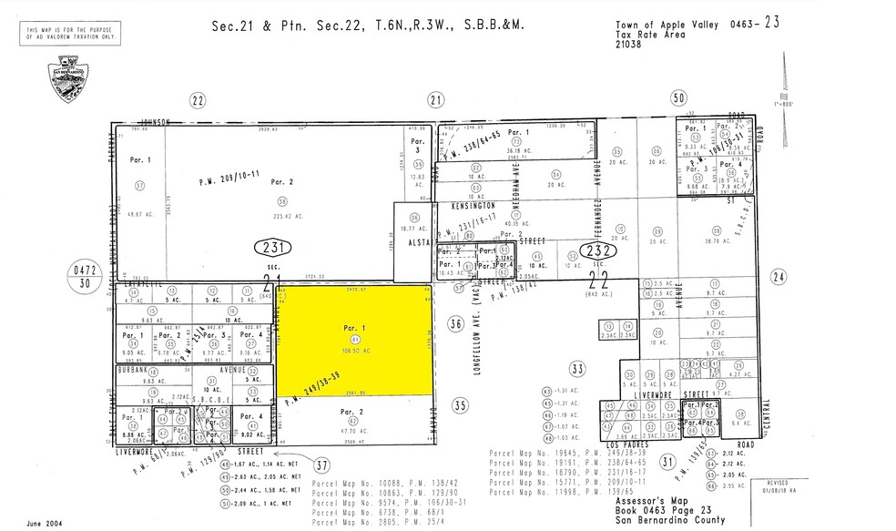 18880 Navajo Rd, Apple Valley, CA for rent - Plat Map - Image 2 of 2