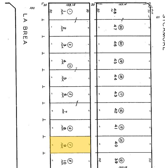 818 N La Brea Ave, Los Angeles, CA for sale - Plat Map - Image 2 of 4