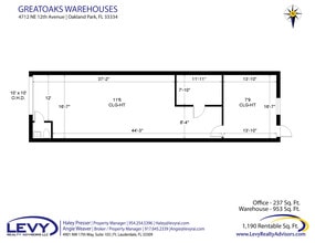 4700-4736 NE 12th Ave, Oakland Park, FL to rent Floor Plan- Image 2 of 2