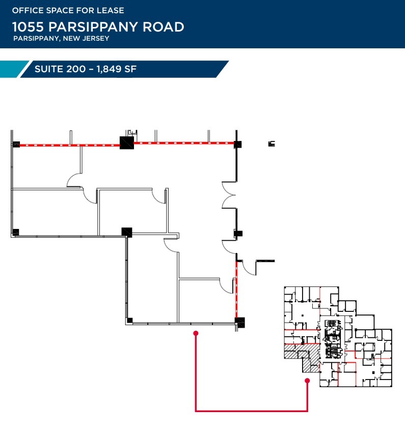 1055 Parsippany Blvd, Parsippany, NJ for rent Floor Plan- Image 1 of 9