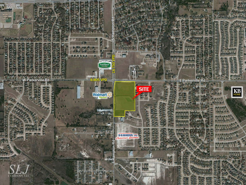 S Hampton Rd & E Parkerville Rd, DeSoto, TX for rent - Aerial - Image 1 of 4