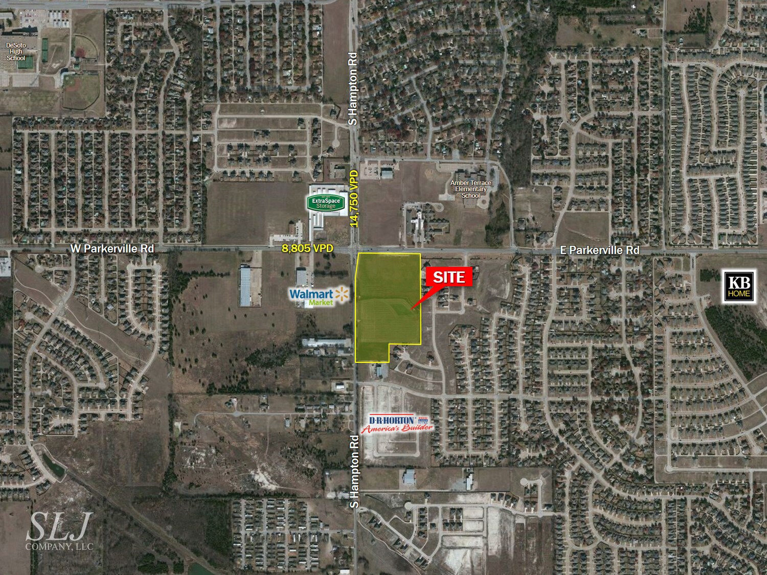 S Hampton Rd & E Parkerville Rd, DeSoto, TX to rent Aerial- Image 1 of 5