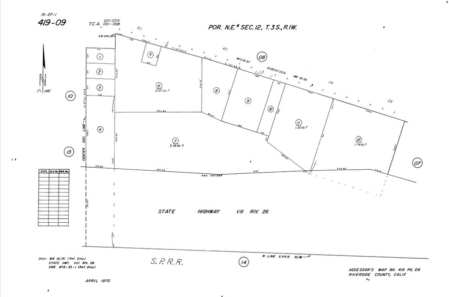 5366 C st, Banning, CA for sale - Plat Map - Image 1 of 1